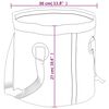 vidaXL Folding Buckets 2 pcs Black 5.3 gal PVC
