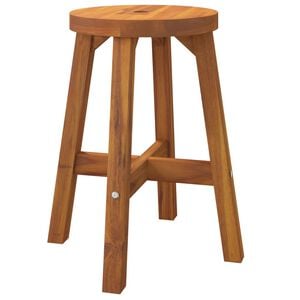 vidaXL Stool Brown Solid Acacia wood Medium Durable Stool Round