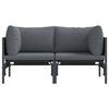 vidaXL Outdoor Furniture 2 pcs Anthracite 31.50 x 31.50 x 27.95 in