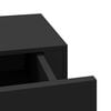 vidaXL Drawer Shelf Black MDF, Metal Compact Wall-Mounted Drawer Shelf