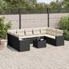 vidaXL Garden Sofa Set Black, Cream White