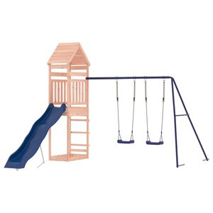 vidaXL Outdoor Playset Natural wood Solid douglas wood (untreated) Large