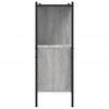 vidaXL Bookcase Grey Sonoma Engineered Wood, Powder-Coated Steel Medium