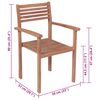 vidaXL Garden Chair Set of 4 Teak