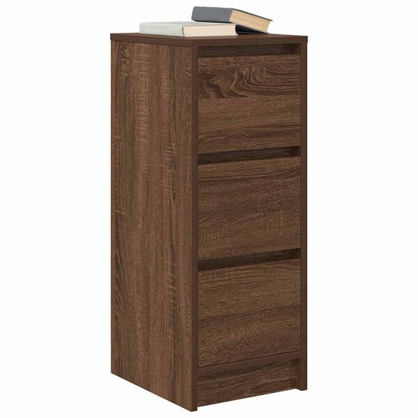 vidaXL Sideboard Brown Oak Engineered Wood Medium Buffet Rectangular
