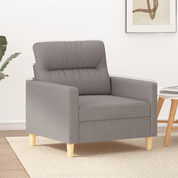 vidaXL Sofa Chair Taupe Fabric (100% polyester), metal, textilene, foam