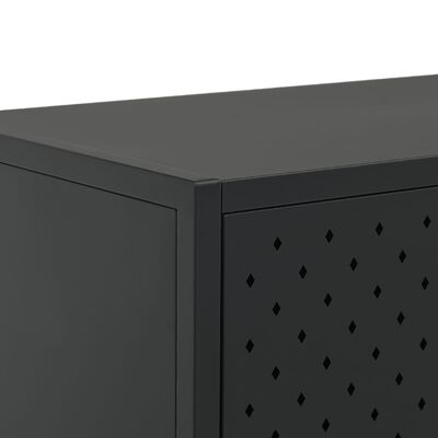 vidaXL Sideboard Black 41.3"x13.8"x29.5" Steel