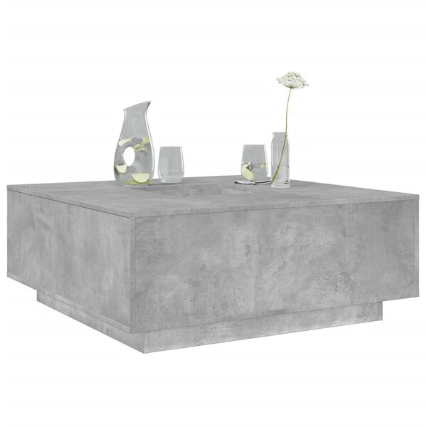 vidaXL Coffee Table Concrete Grey Engineered Wood 39.4 x 39.4 in Modern