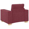 vidaXL Sofa 3 pcs Wind Red Linen-blend Fabric