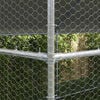 vidaXL Chicken Cage 3 pcs Silver 236.22 x 78.74 x 78.15 in
