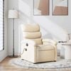 vidaXL Massage Recliner Chair Cream Fabric (100% polyester), metal, plywood