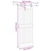 vidaXL Sliding Door with Hardware Set 33.5x82.7" Solid Wood Pine