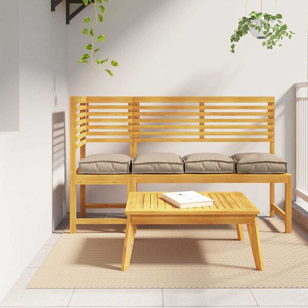 vidaXL Pallet Cushion for suitable for Seat 4 pcs Taupe 40 x 40 x 8 cm