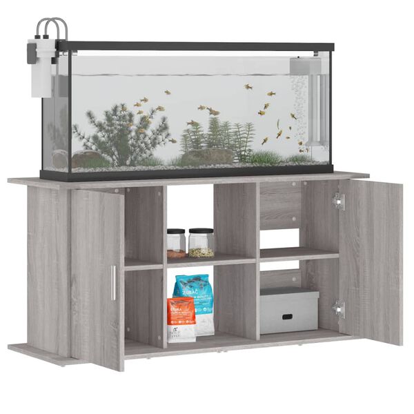 vidaXL Aquarium Stand Grey Sonoma Engineered Wood 47.6 x 16.1 x 22.8 in