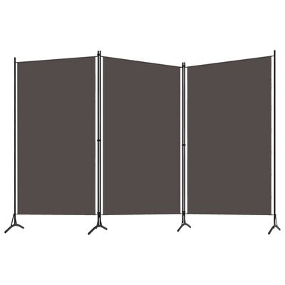 vidaXL 3-Panel Room Divider Anthracite 102.4"x70.9" Fabric