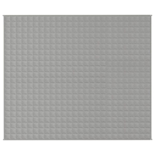 vidaXL Weighted Blanket Grey Cotton, Polyester, Glass Beads Large