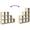 vidaXL Room Divider Bookcase Sonoma oak Engineered wood 3-Tier