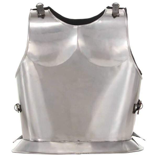 vidaXL Medieval Knight Body Armour Cuirass Replica LARP Silver Steel