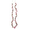 vidaXL Christmas Flower Garland Red Pink Artificial silk, PE Extra Long