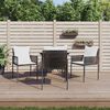 vidaXL Garden Dining Set Brown, Black, Cream white