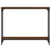 vidaXL Console Table Brown Oak Engineered wood, Metal Narrow
