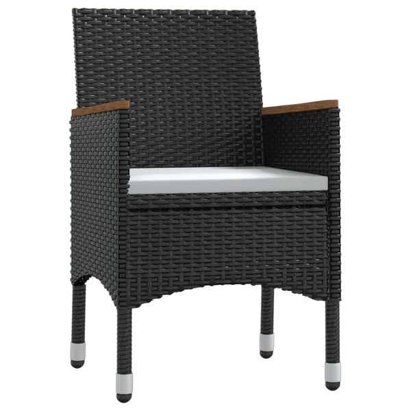 vidaXL Garden Dining Set Black