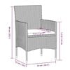 vidaXL Garden Dining Set Beige PE rattan, powder-coated steel, glass Large