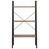 vidaXL Standing Shelf Dark brown and black Engineered wood, steel Medium