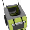 vidaXL Pet Bike Trailer Green and Grey Oxford fabric, Iron, PVC