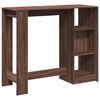 vidaXL Bar Table Brown Oak Engineered Wood Tall Bar Table Rectangular