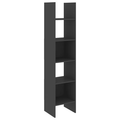 vidaXL Book Cabinet Gray 15.7"x13.8"x70.9" Chipboard