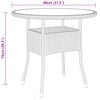 vidaXL Garden Table Beige Poly Rattan, Tempered Glass, Powder-Coated Steel