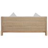 vidaXL Sofa Natural Natural rattan Large Removable Covers
