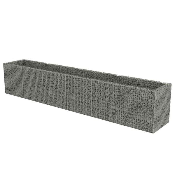 vidaXL Gabion Raised Bed Silver Galvanized steel 21.3x35.4x39.4 in