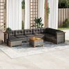 vidaXL Garden Sofa Set Grey PE Rattan Large Modular Garden Sofa Set