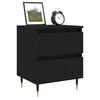 vidaXL Nightstand Set of 2 Black Engineered wood, iron Standard