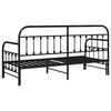 vidaXL Daybed Frame Black 29.53 x 74.80 in Powder-Coated Steel