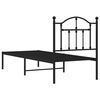 vidaXL Bed Frame Black Steel Small Single Bed Frame Rectangular