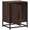 vidaXL Nightstand Brown Oak Engineered Wood and Metal