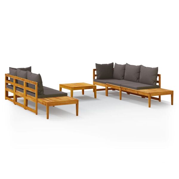 vidaXL Garden Lounge Set Dark Grey