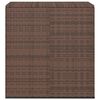 vidaXL Cushion Box Brown PE Rattan, Powder-Coated Steel