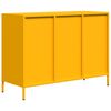vidaXL Sideboard Mustard Yellow Cold-rolled Steel Large Buffet Cabinet