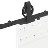 vidaXL Sliding Door Hardware Kit 72.0 " Steel Black