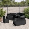 vidaXL Garden Sofa Set Black