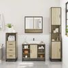 vidaXL Bathroom Furniture Set Sonoma Oak Engineered wood, Metal, Glass