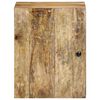 vidaXL Bathroom Wall Cabinet Natural Wood Solid Mango Wood, Engineered Wood