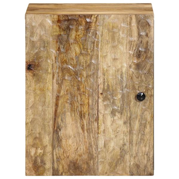 vidaXL Bathroom Wall Cabinet Natural Wood Solid Mango Wood, Engineered Wood