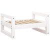 vidaXL Dog Bed White Solid pine wood 21.9 x 17.9 in Durable Dog Bed