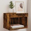 vidaXL Bedside Cabinet Smoked Oak Engineered Wood Bedside Cabinet