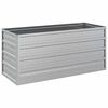 vidaXL Garden Raised Bed Silver Galvanized Steel 39.4 x 15.7 x 17.7 in